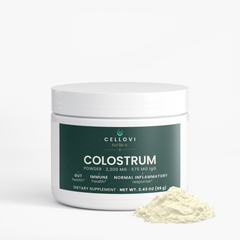 Cellovi Colostrum Powder tub, 2,300 mg bovine colostrum and 575 mg IgG per scoop (3-month supply)