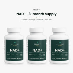 Cellovi NAD+ 3-month supply: 3 bottles, 90 days, save $28, ships free